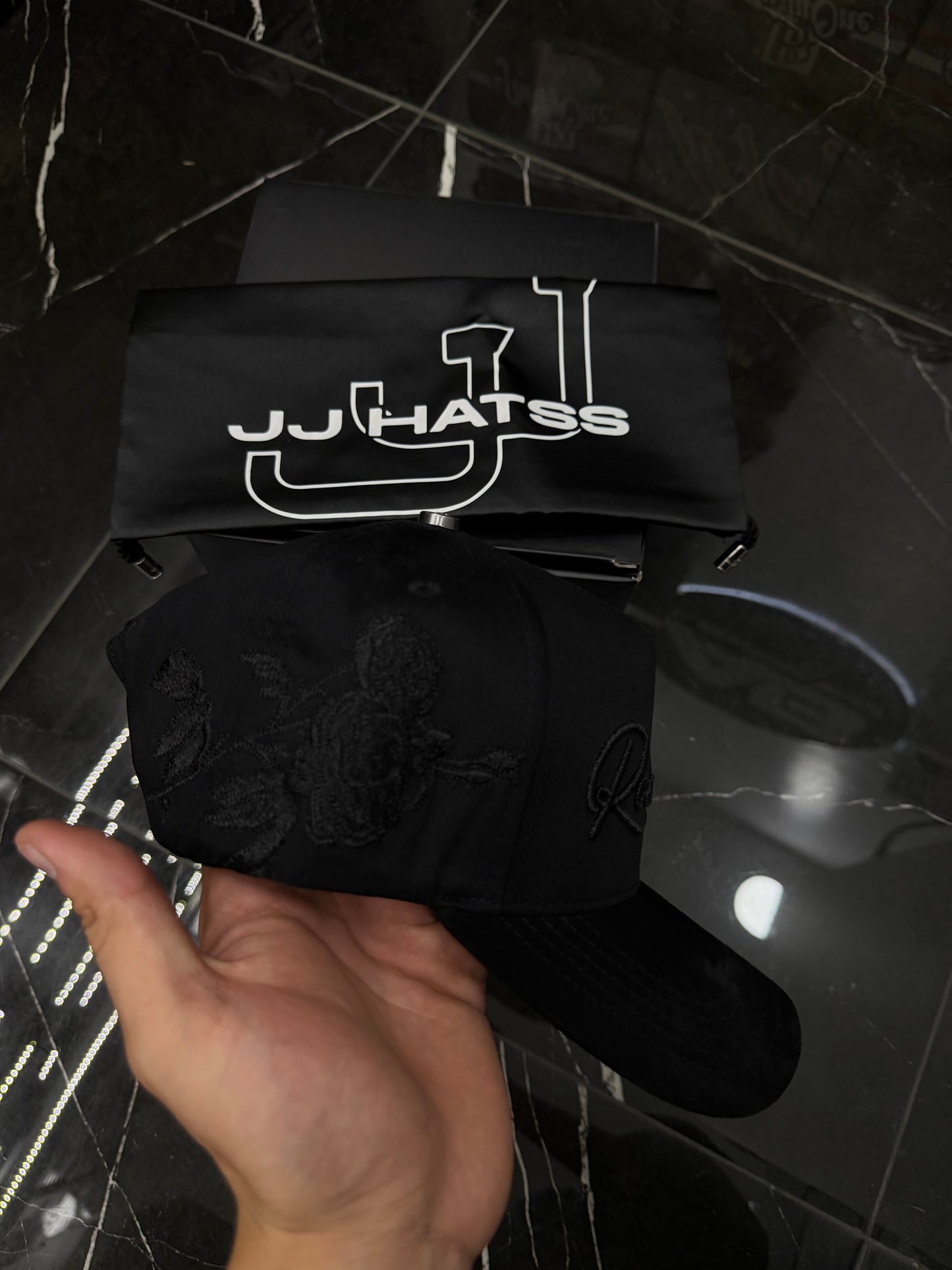 JJ hats x Rockstar black