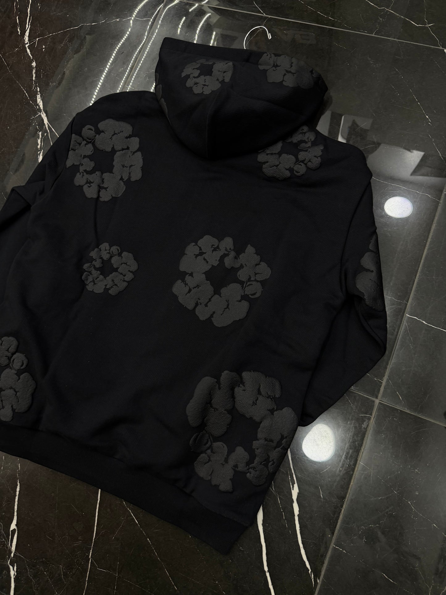 Denim tears hoodie total black