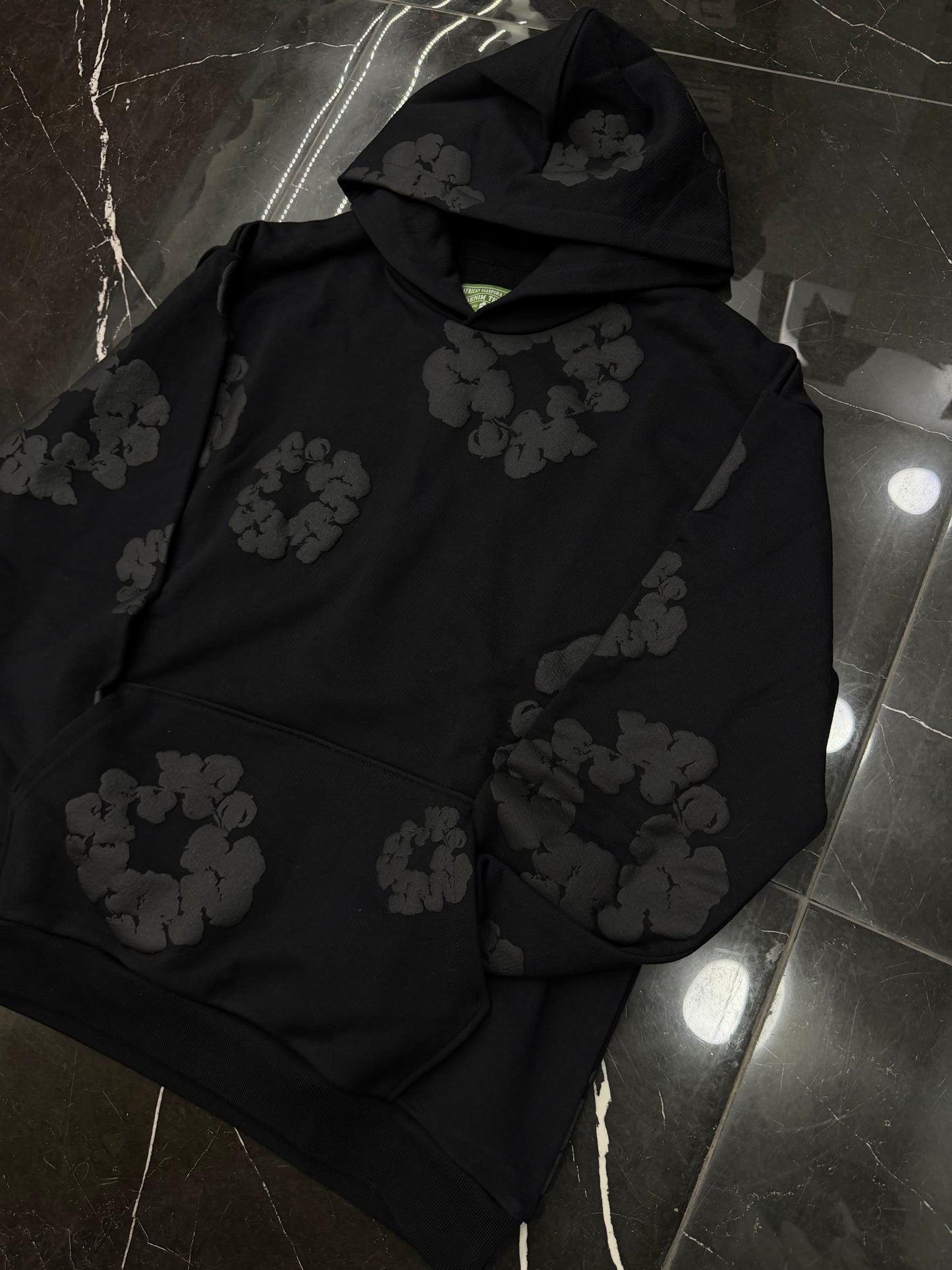 Denim tears hoodie total black