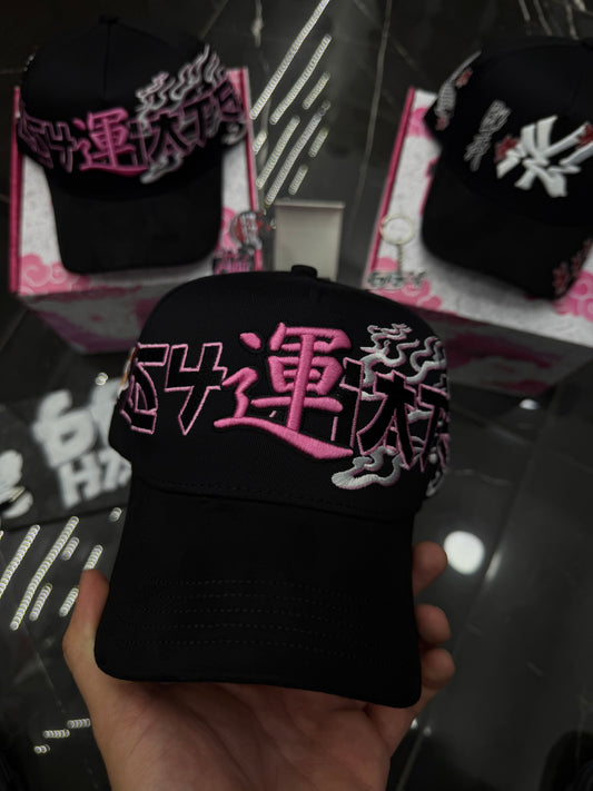 664 hats letras chinas rosa