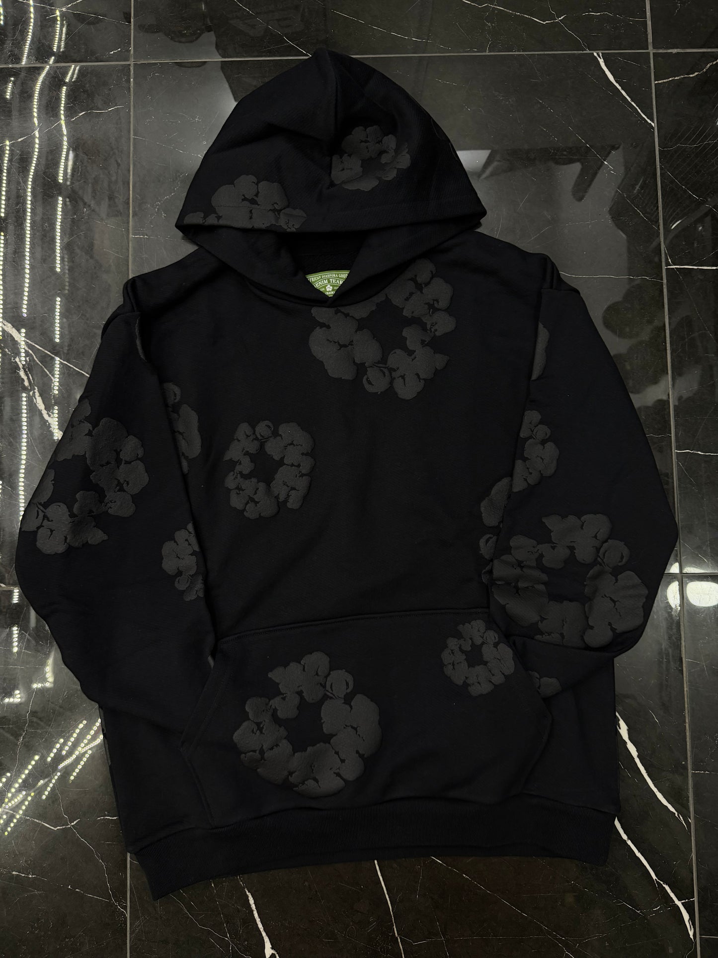 Denim tears hoodie total black